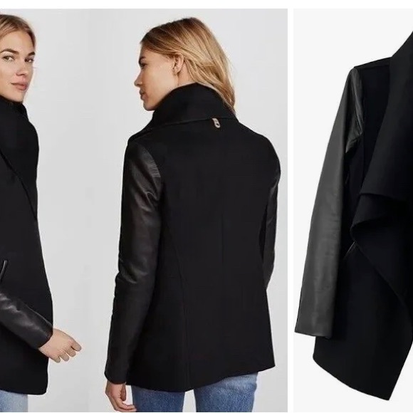 Mackage wool and leather coat, size small - Picture 4 of 7